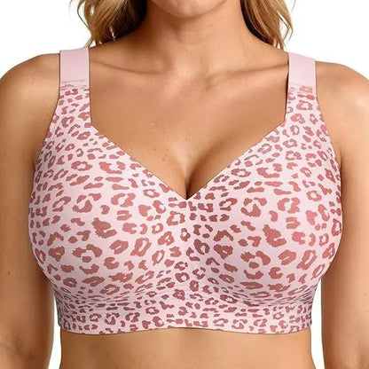 Leopard Print Seamless Support Bra